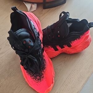 adidas Kids Neon Pink and Black Sneakers